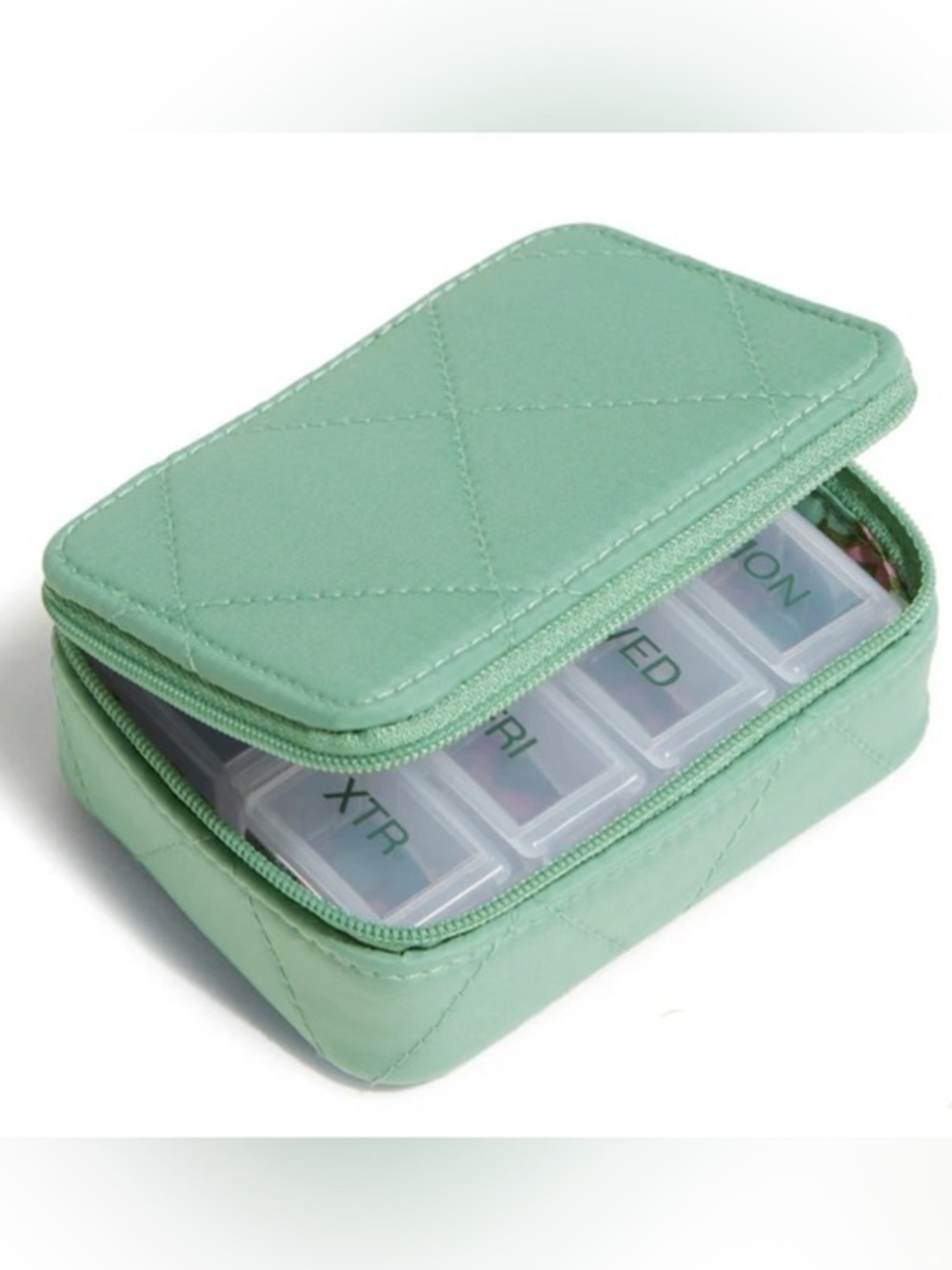 Vera Bradley Tavel pill organizer green
